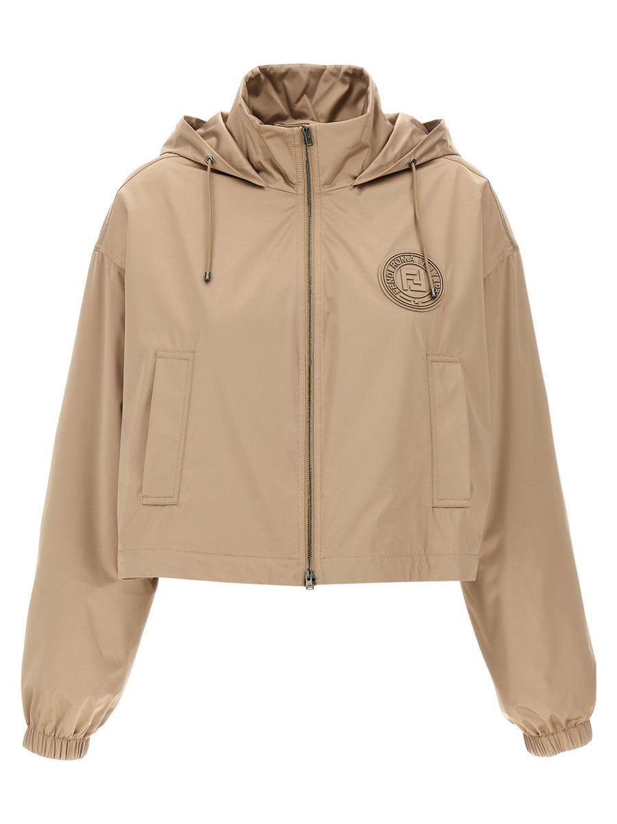 Fendi Stamp Anorak — Beige