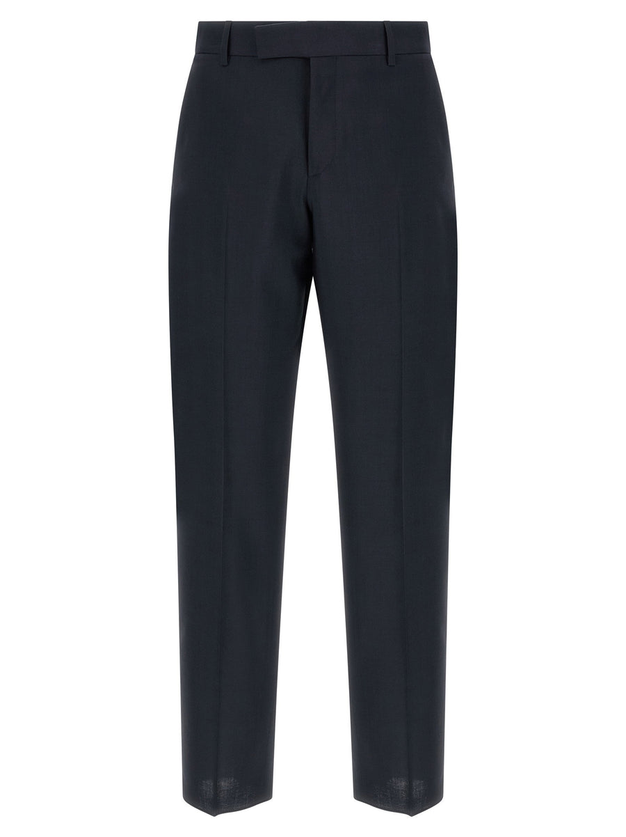 Fendi Wool Canvas Tailored Trousers — Black