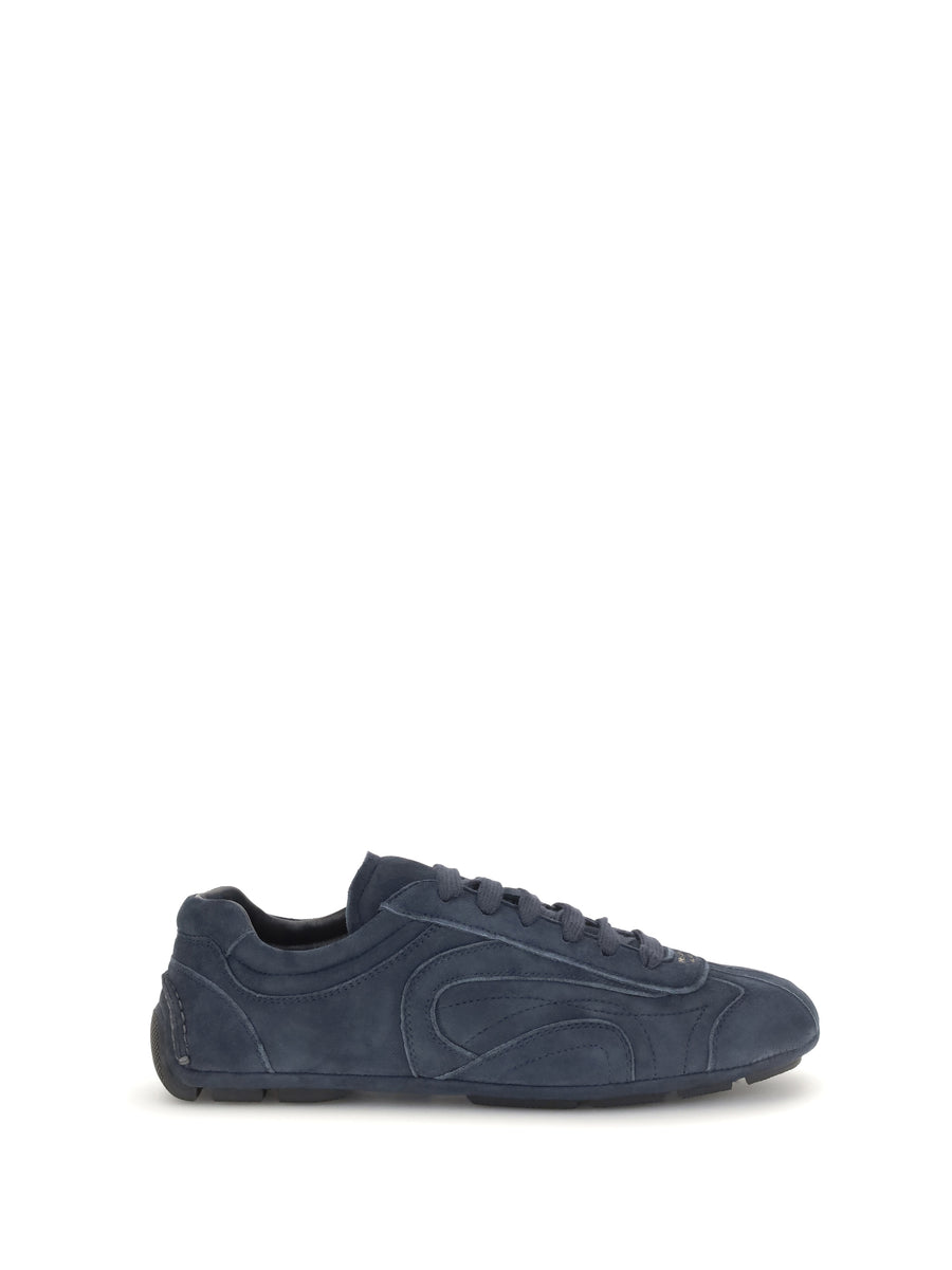 Prada Upper: 100% calf leather; Sole: 100% rubber sneakers in navy
