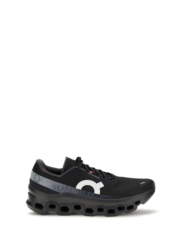 On UPPER: 100% RECYCLED POLYESTER; SOLE: 100% RUBBER sneaker in black