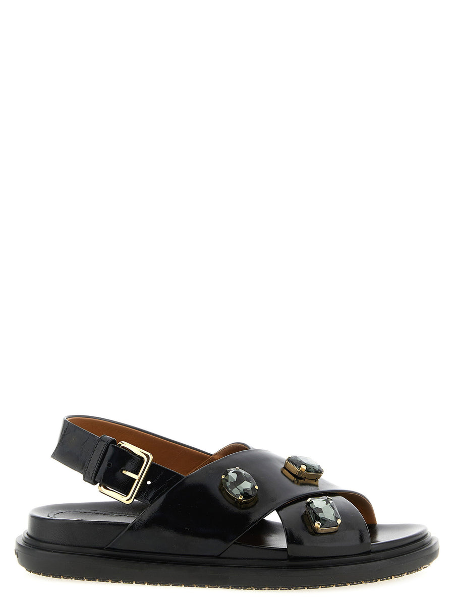 Marni Fussbett Sandals — Black