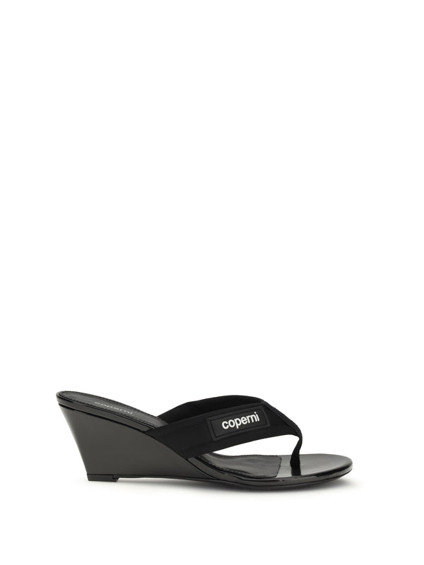 Coperni 100% Polyamide wedge sandal in black