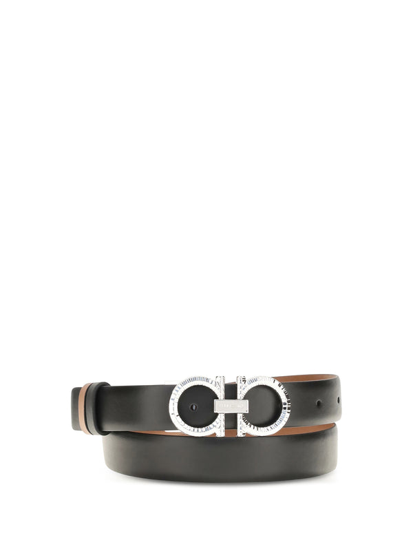 Ferragamo 100% Calf Leather Bos Taurus belt in brown