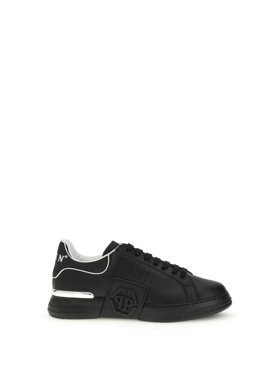 Low Top Hexagon Sneakers Black/black