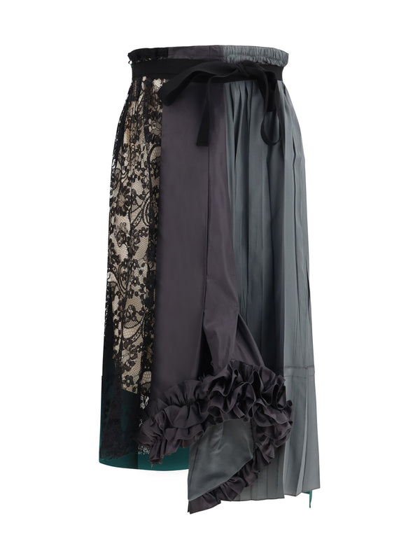 Prada 100% Silk skirt in gray