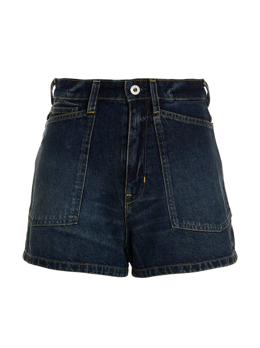 Kenzo Dark Wash Denim Denim Shorts — Indigo