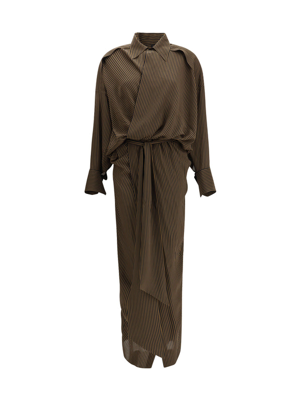 Petar Petrov 100% Silk dress in brown