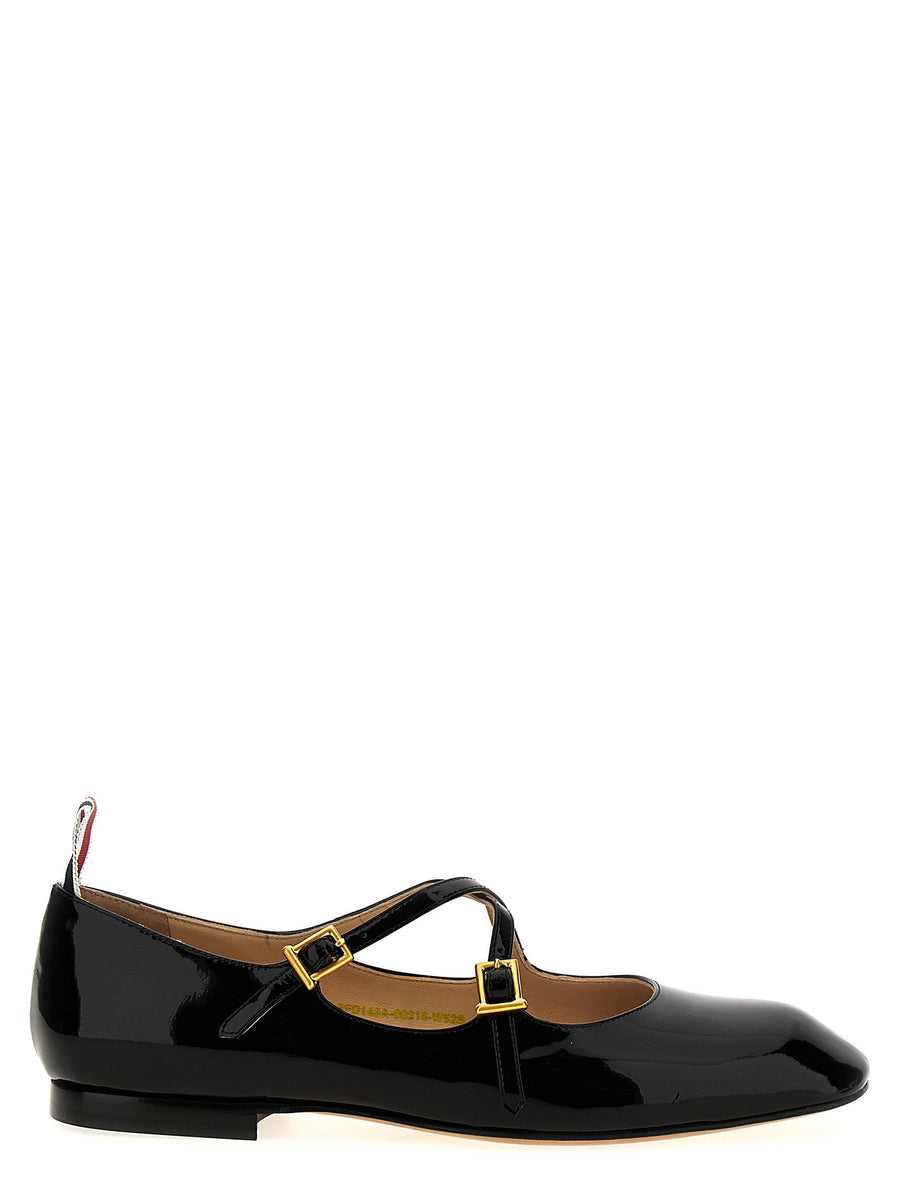 Thom Browne Patent Leather Ballet Flat — Black