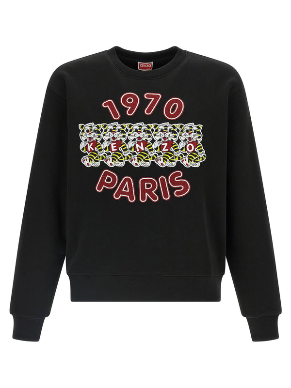Kenzo Wild Tiger Embroidered Sweatshirt — Black