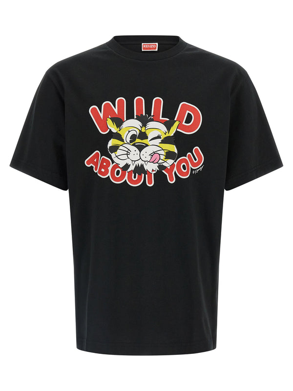 Kenzo Wild Tiger Graphic T-shirt — Black