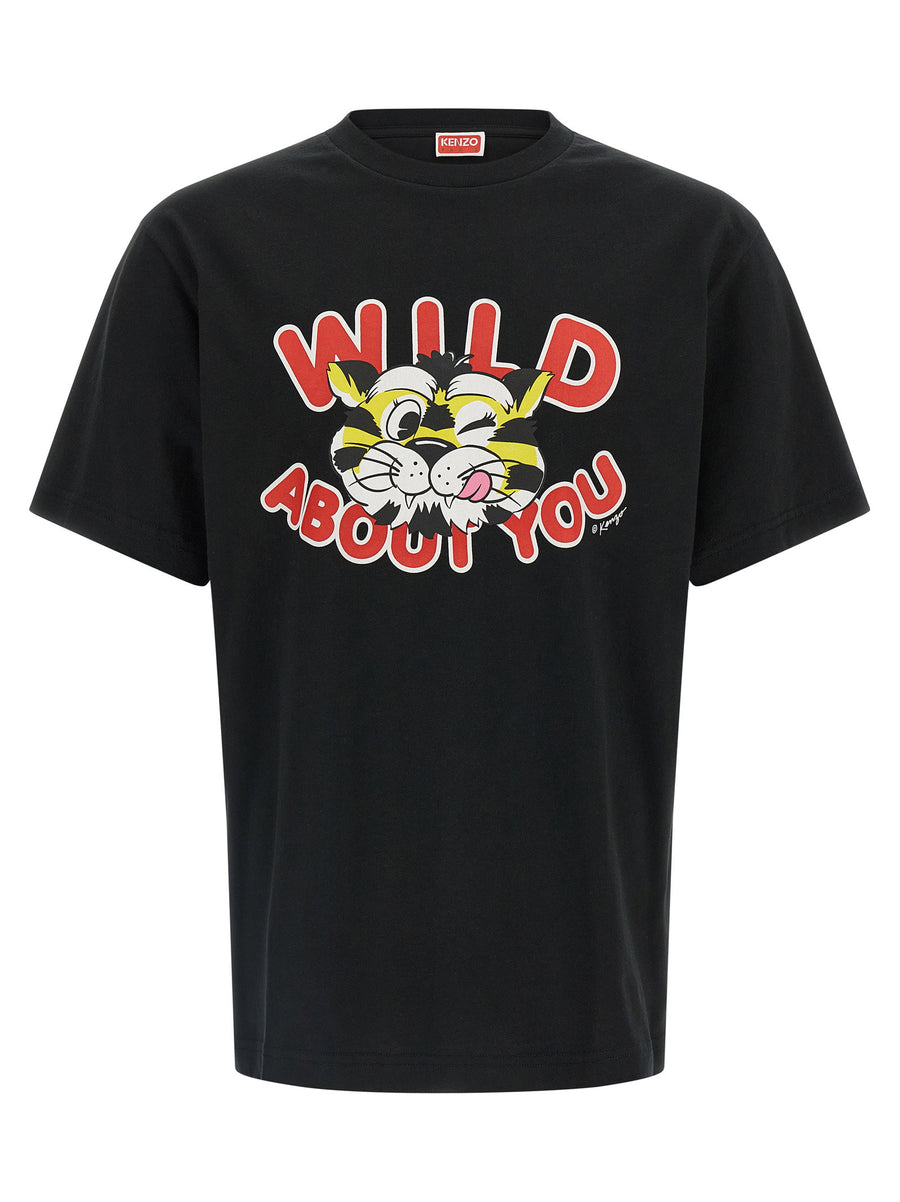 Kenzo Wild Tiger Graphic T-shirt — Black