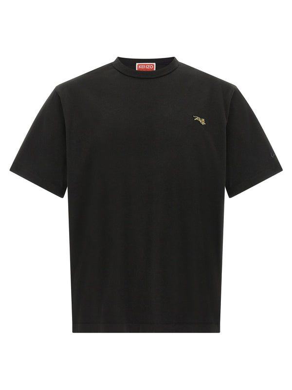Kenzo Jumping Tiger Embroidered T-Shirt — Black