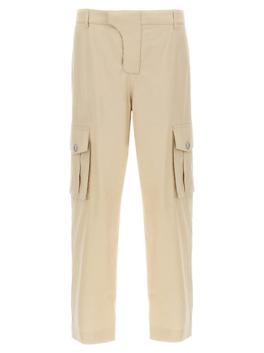 Balmain Cotton Serge Cargo Pants — Beige