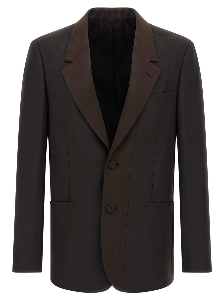 Fendi Wool Crêpe Blazer — brown
