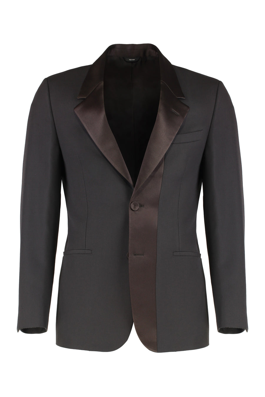 Blazer Crepe Wool, Coffee Polyester Suit & Dinner Jackets