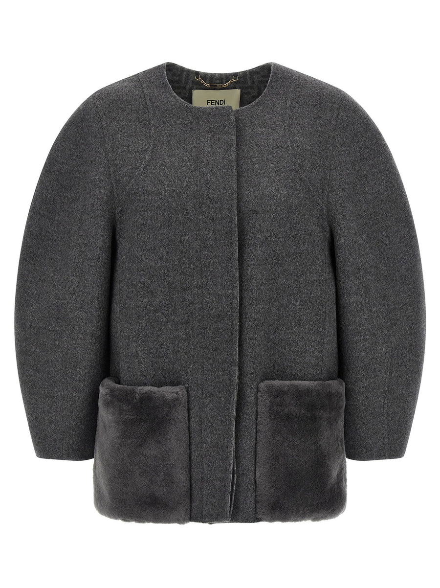 Fendi Coat — Gray
