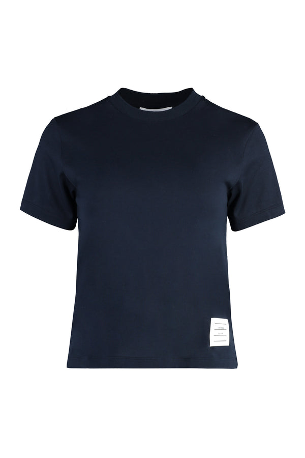 Cotton Crew-Neck T-Shirt Blue T-shirts & Jerseys