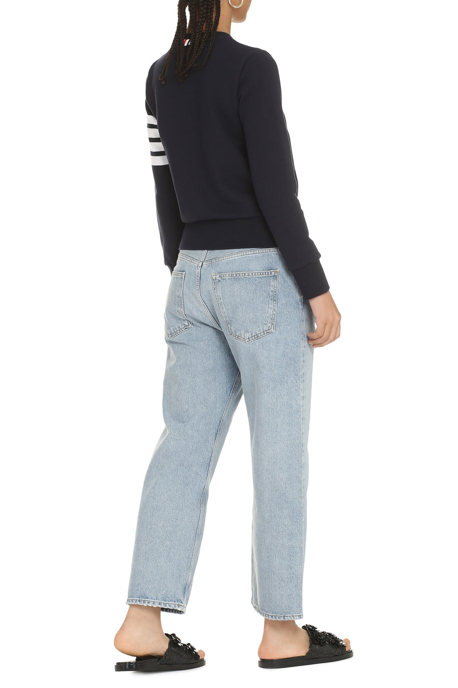 Cotton Crew-Neck Sweatshirt Blue Sweatshirts