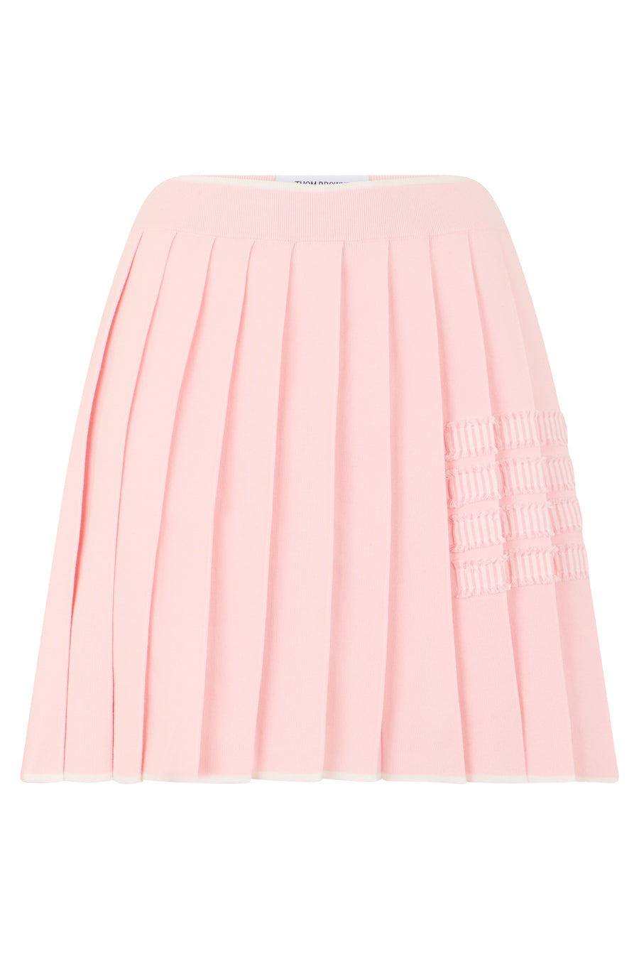 Mini Skirt Pink Cotton Pleated
