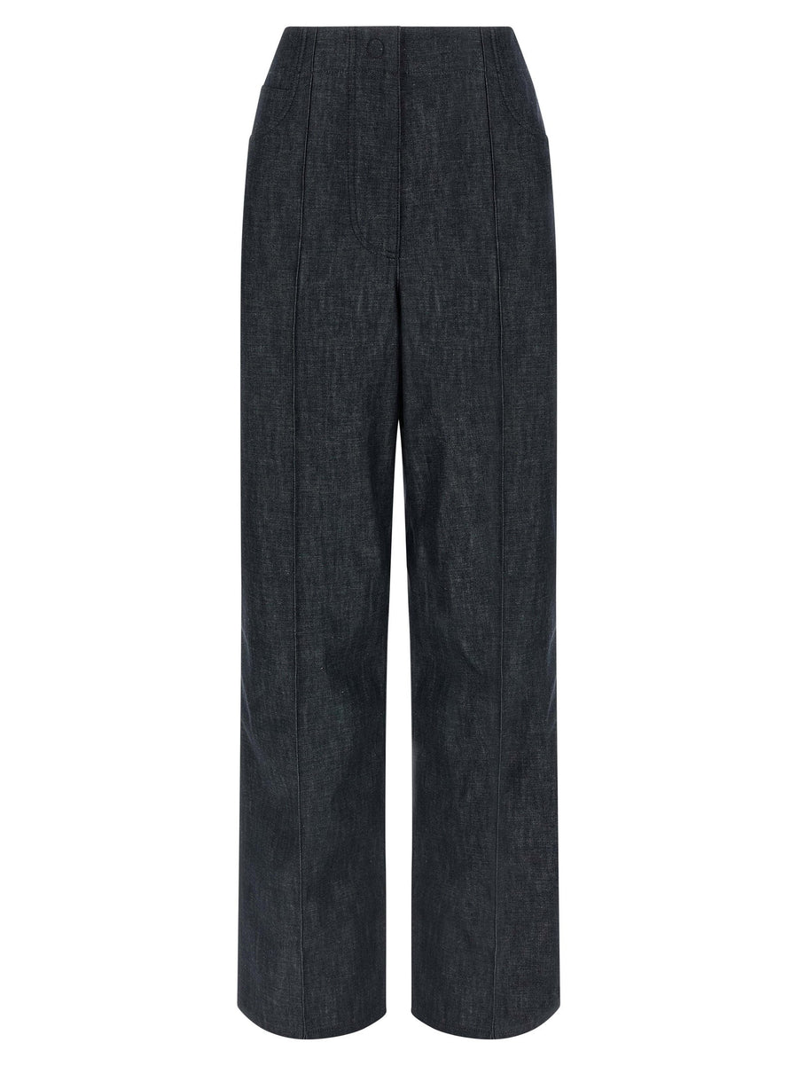 Fendi Roma Patch Jeans — charcoal