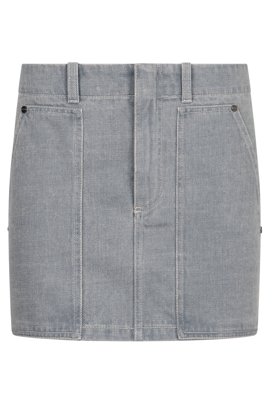Denim Mini Skirt Stone Cotton