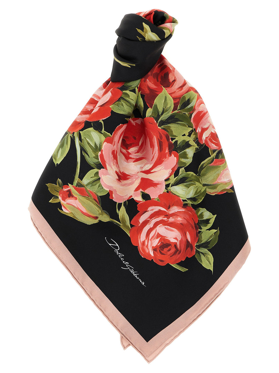 Dolce & Gabbana بوكيه روز وشاح — أسود