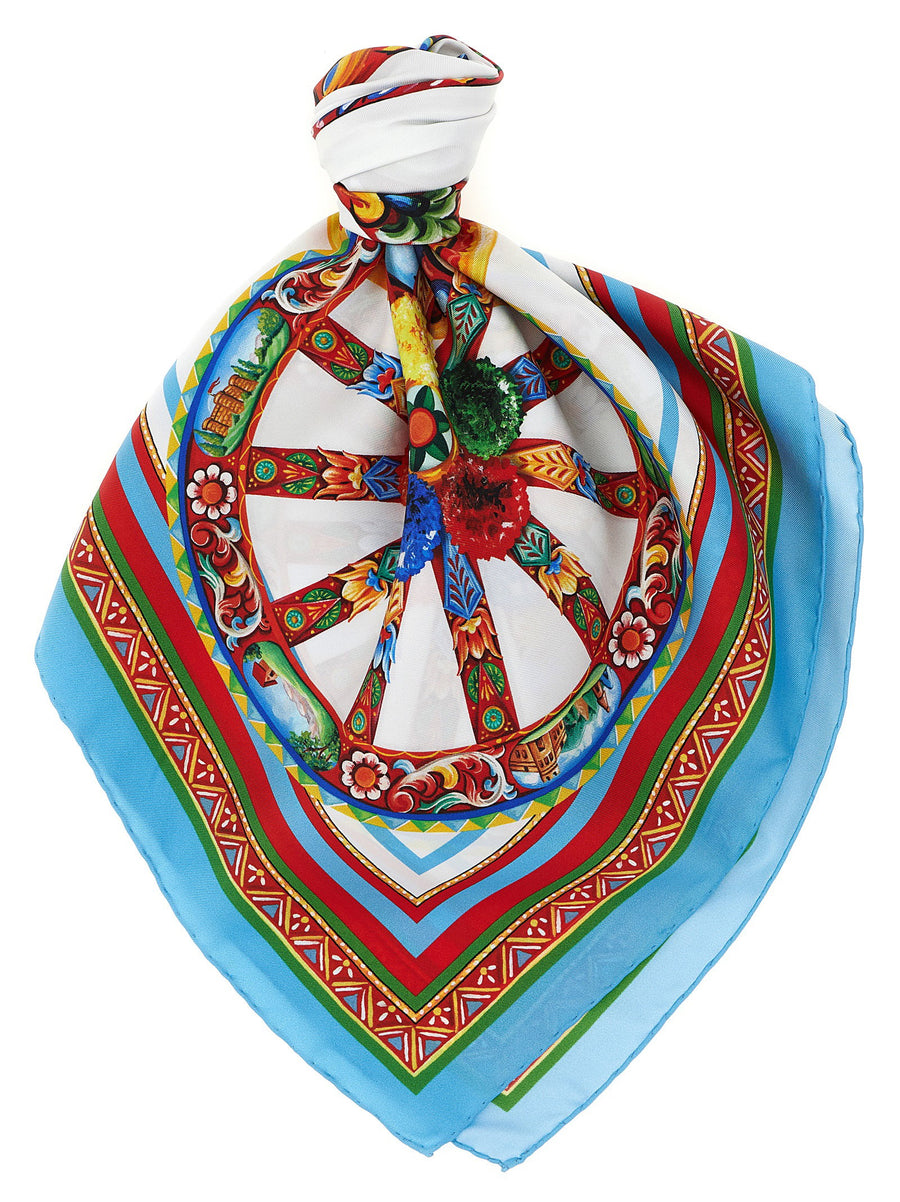 Dolce & Gabbana Carretto Scarf — Blue