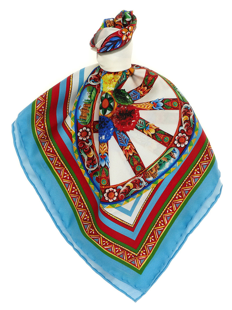 Dolce & Gabbana Carretto Scarf — Blue
