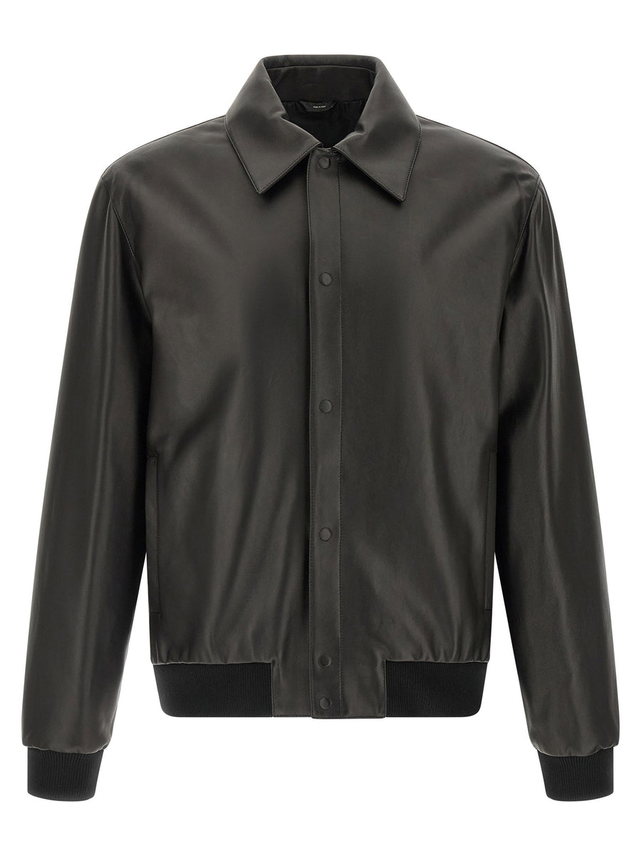 Fendi Smooth Leather Blouson — Black