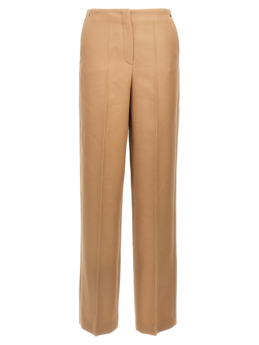 Fendi Grain de Poudre Wool Trousers — Camel