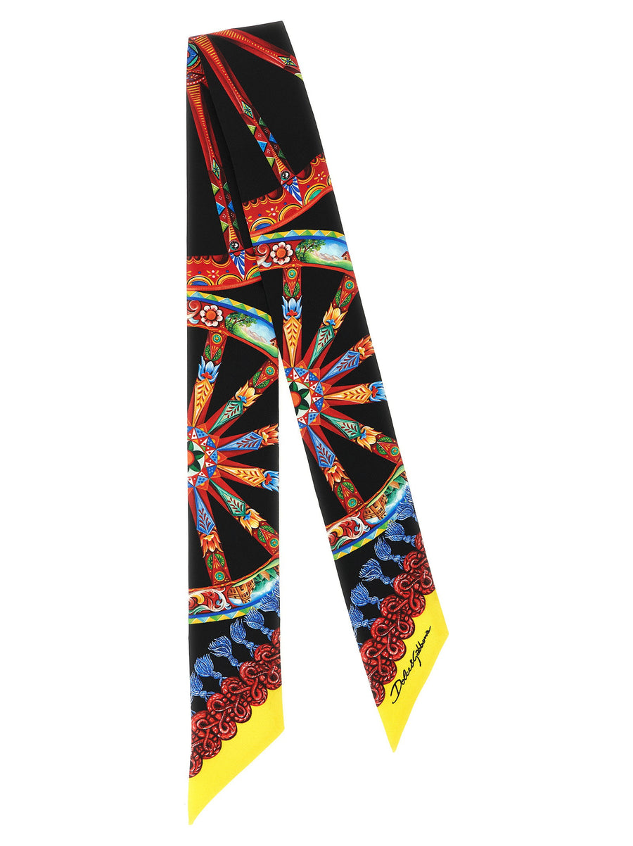 Dolce & Gabbana Carretto Scarf — Black