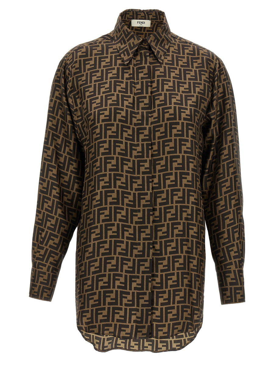 Fendi FF Monogram Shirt — Tan