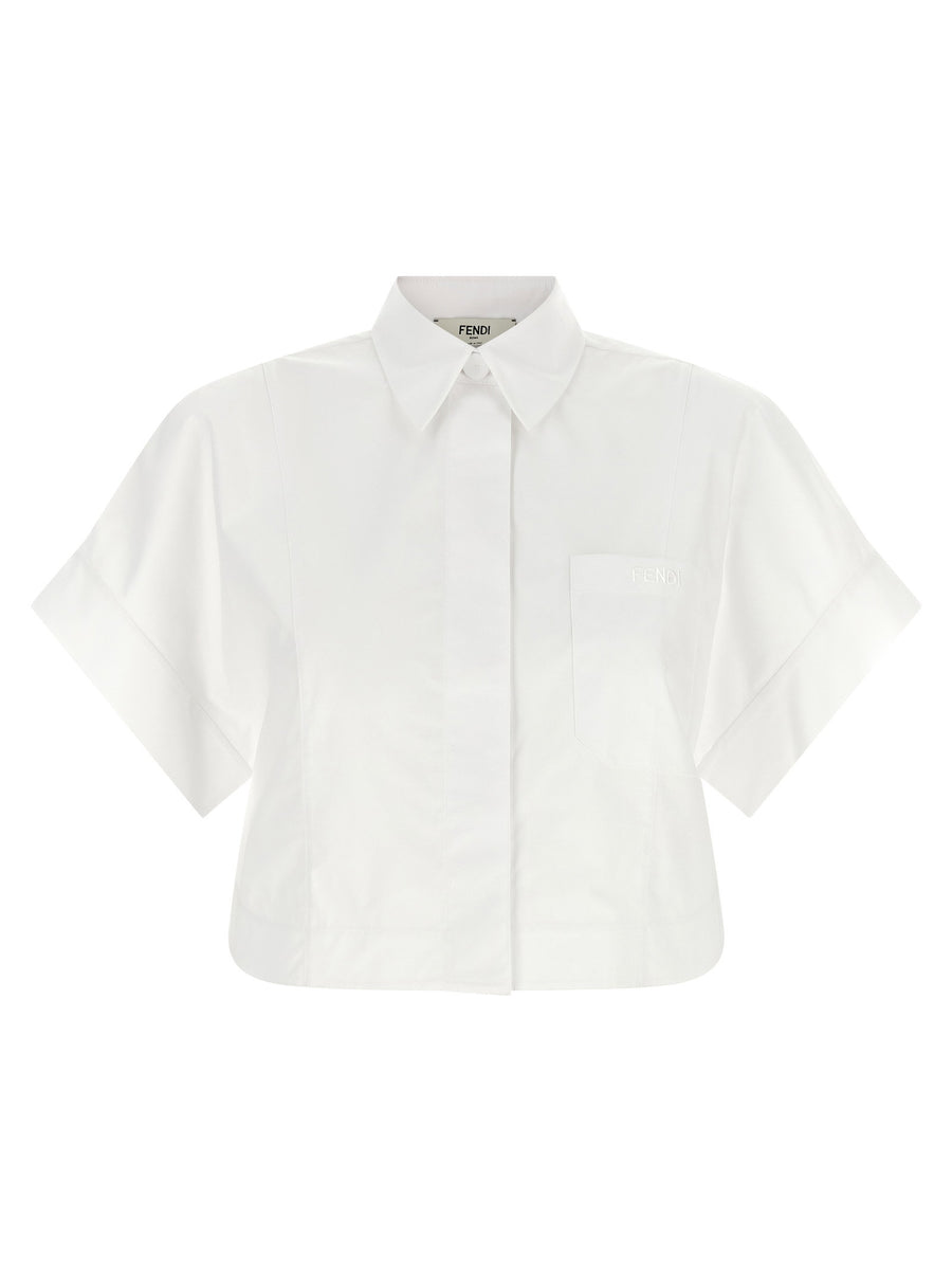 Fendi Cotton Poplin Shirt — white
