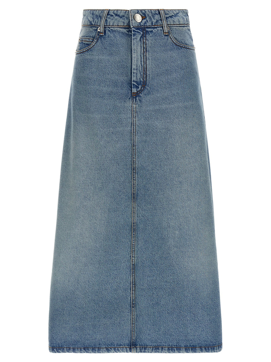 Ami Paris Trapeze Skirt — Blue