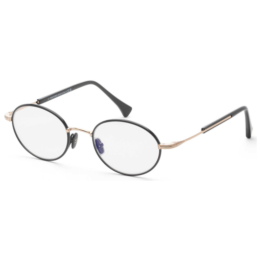 Preloved - Tom Ford Mens 49mm Shiny Black And Rose Gold Eyeglasses Ft5973-B-005-49 One Color