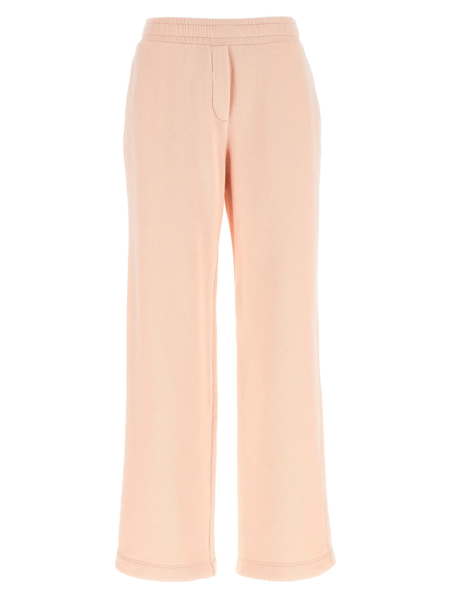 Dolce & Gabbana Logo-Embroidered Honeycomb Cotton Joggers — Pink