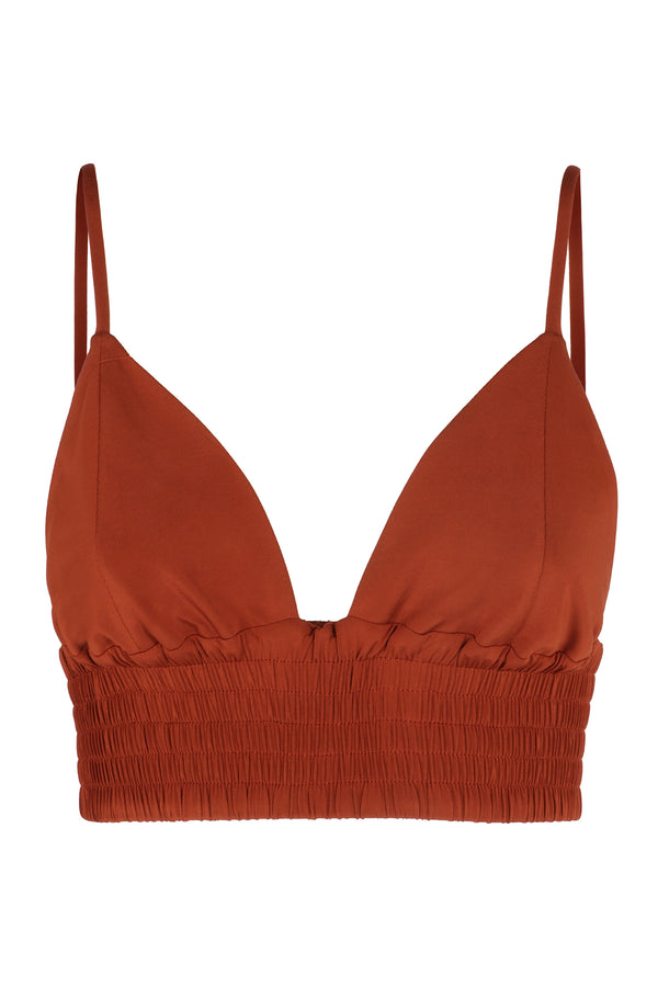 Knitted Crop Top Copper Viscose