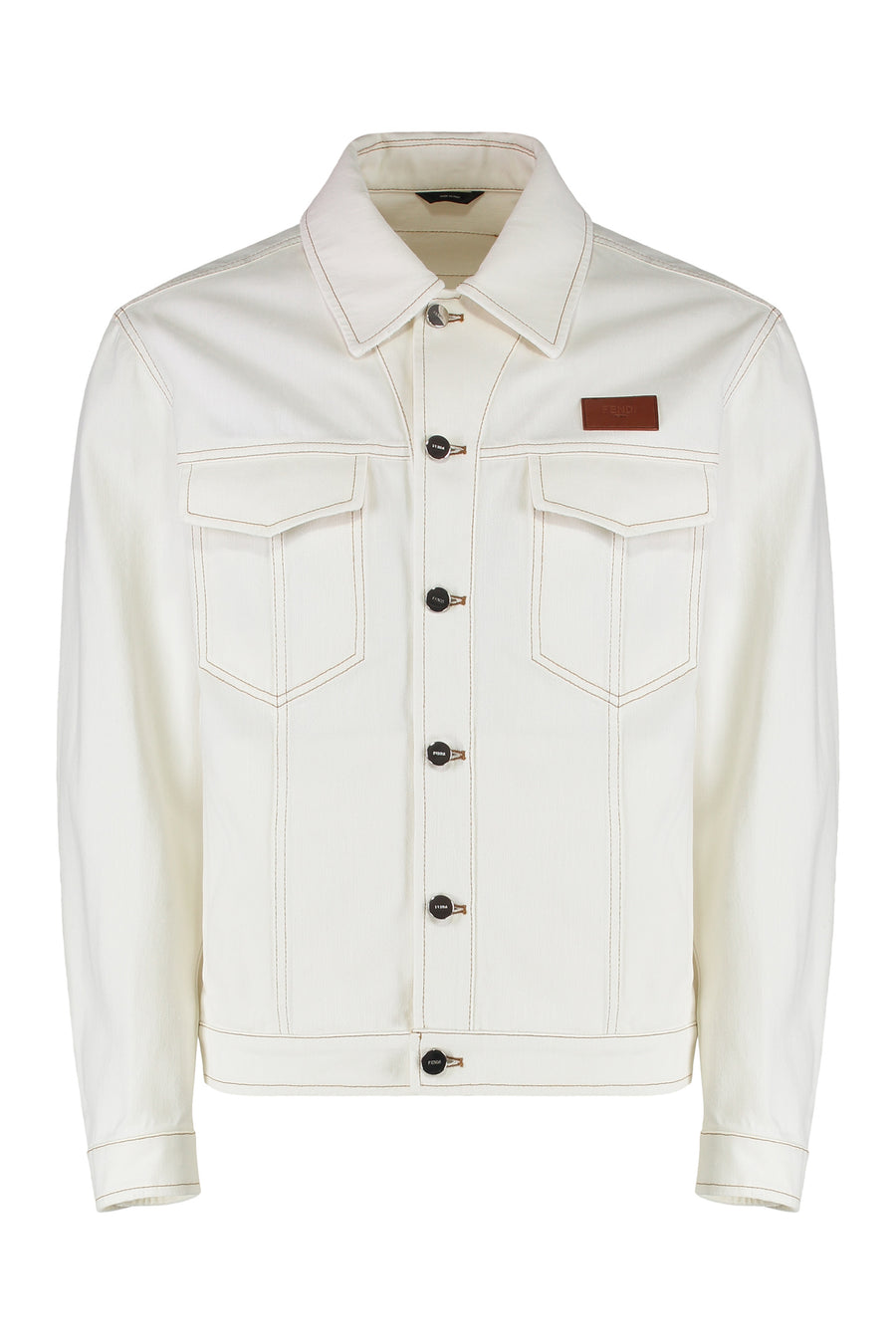 Denim Jacket Ecru Cotton