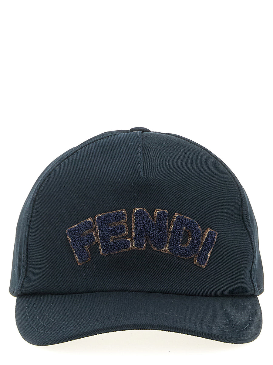 Fendi Patch Logo Baseball Cap — Navy