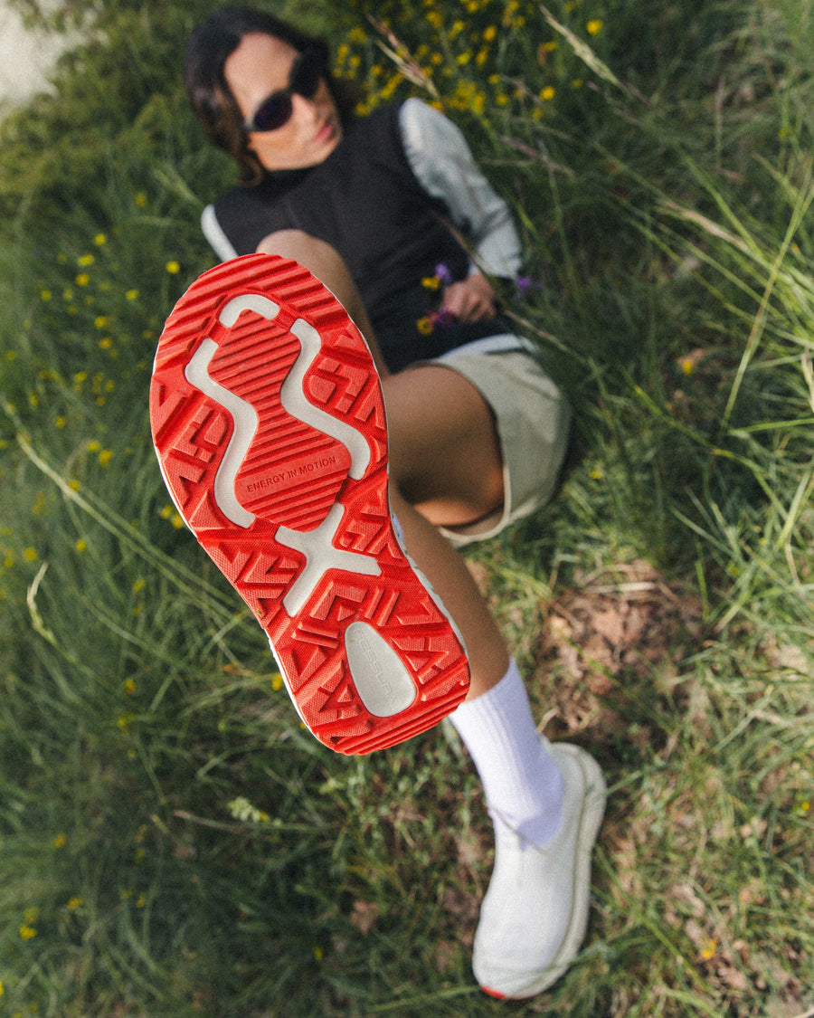 Fessura Italia Mesh upper sneaker in white