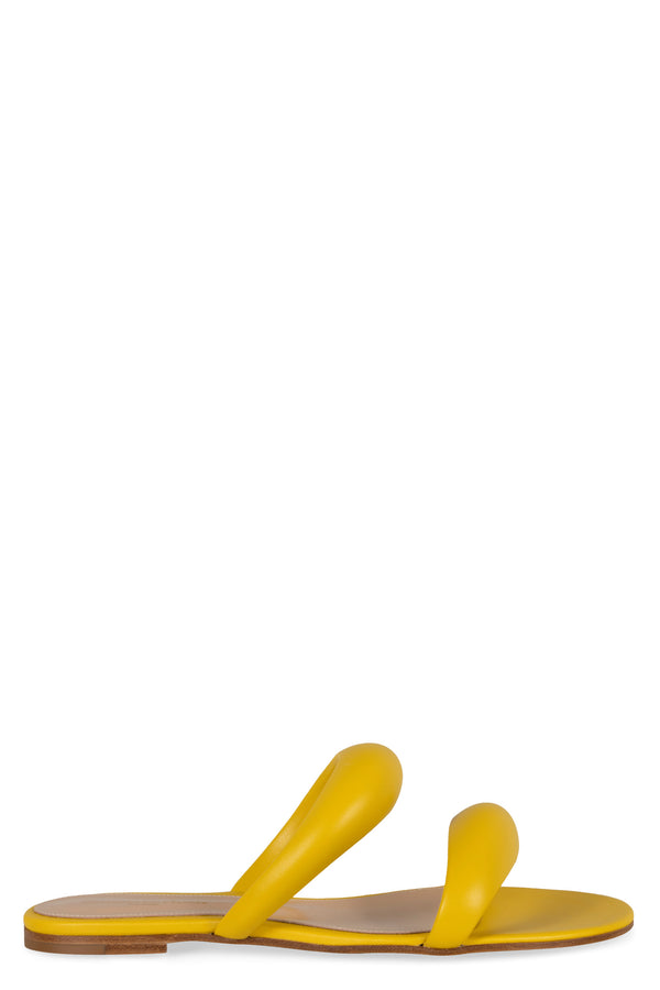 Yellow Leather Slides Goatskin Sandal