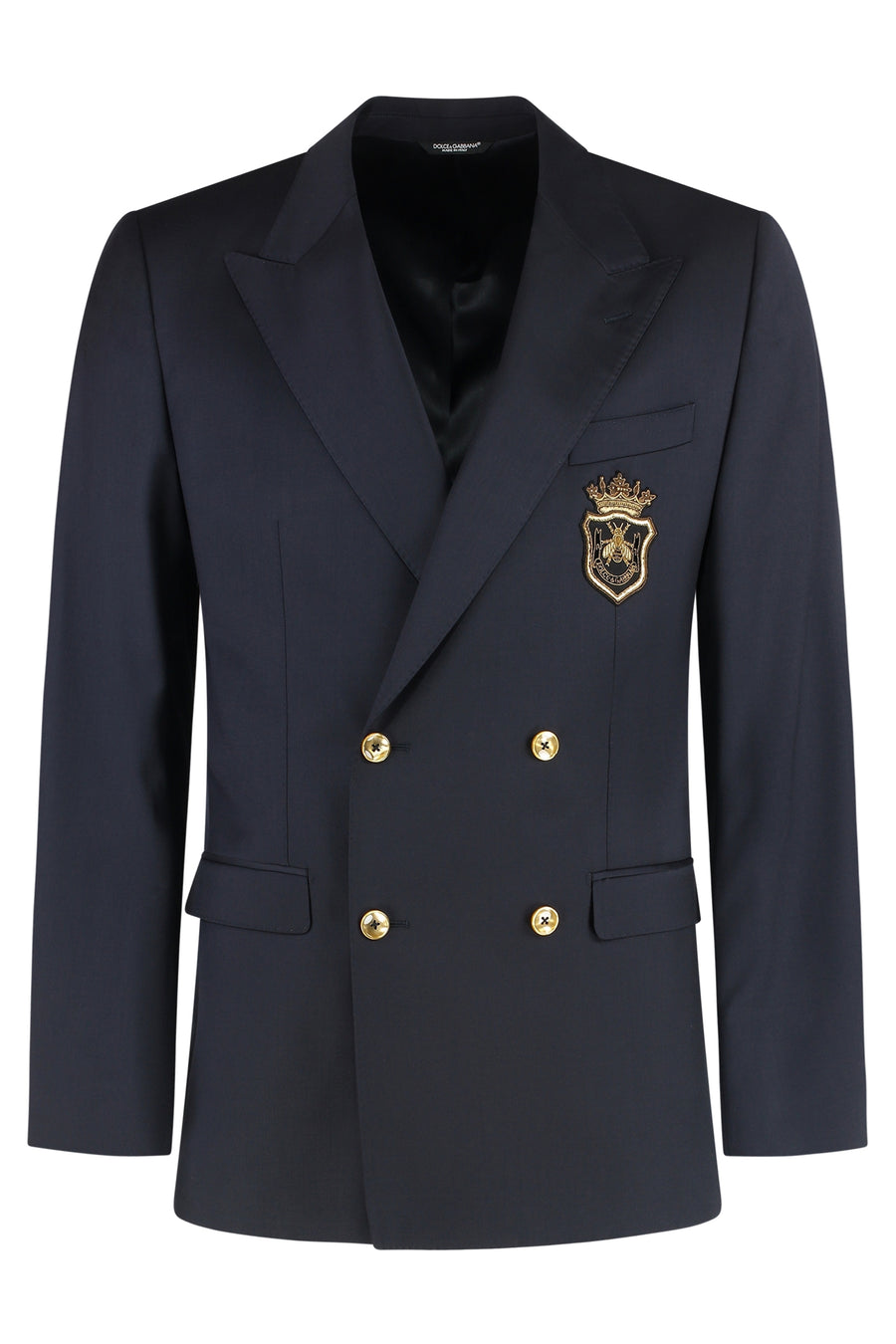Double-Breasted Virgin Wool Jacket Dark Blue Suit & Dinner