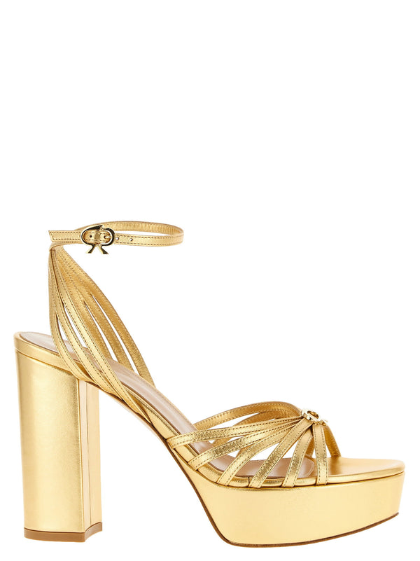 حذاء Rita نعل بلاتفورم كعب من Gianvito Rossi — ذهبي