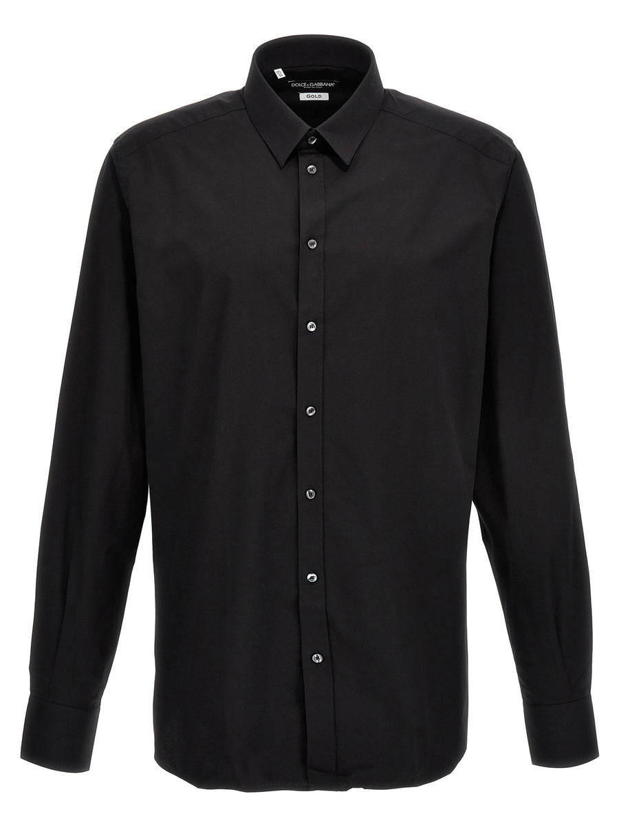Dolce & Gabbana Stretch Cotton Shirt — Black