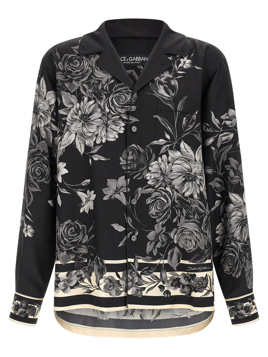 Dolce & Gabbana Bouquet Fiori Shirt — Black