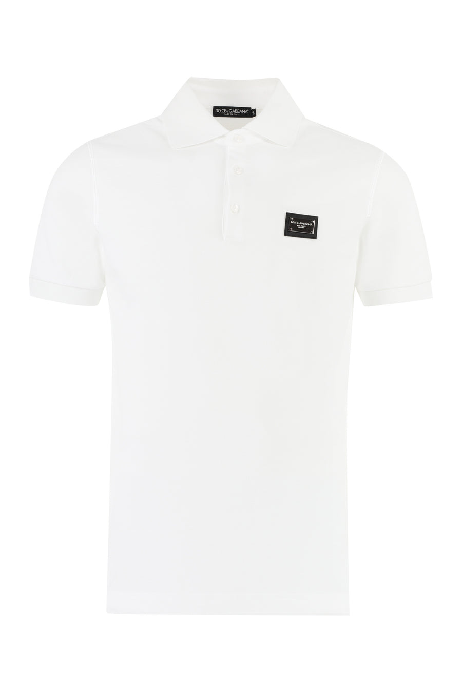 Cotton-Piqué Polo Shirt White