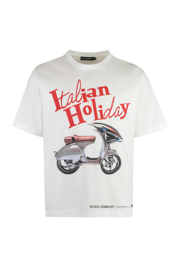 Cotton Crew-Neck T-Shirt White T-shirts