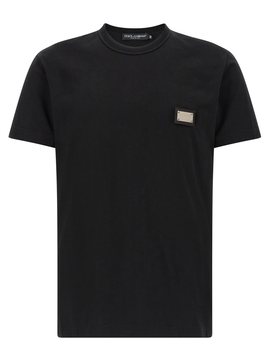 Dolce & Gabbana Logo-Plate T-Shirt — Black