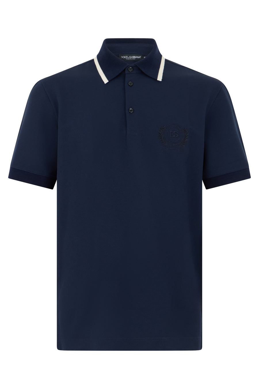 Short-Sleeve Polo Very Dark Blue Polyester Shirts