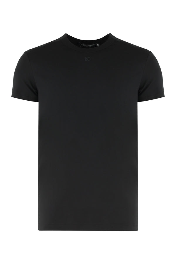 T-Shirt Crew-Neck Cotton Black T-shirts